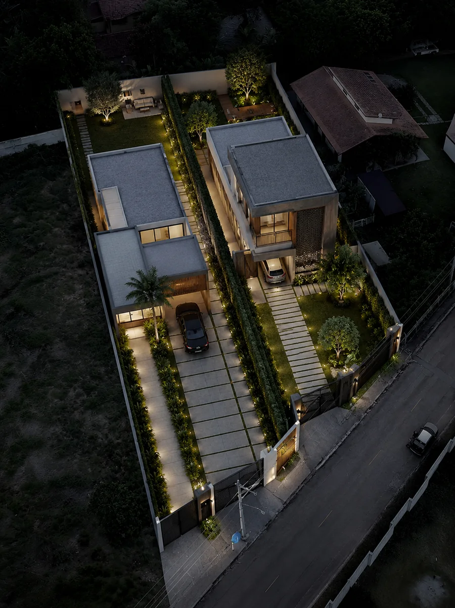 Ideia de dividir um terreno de 1.800m² em duas áreas de uso em Taubaté